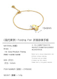 Pearl 925 Silver Folding Fan Bracelet 14k Plated for Women