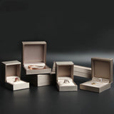 PU Leather Ring Box Satin Cloth Jewelry Box