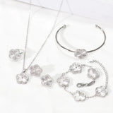 Gold-Plated Silver Flowers 5-Piece Jewelry Set for Women