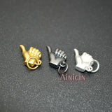 Hand Shape Thumb Charms for Bracelet Making Findings 20pc