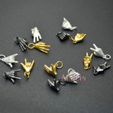 Hand Shape Thumb Charms for Bracelet Making Findings 20pc