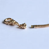 Silver Plate European Snake Chain Charm Bracelet for Women Girls