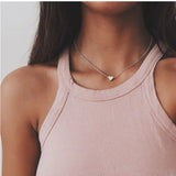 Silver Plated Small Heart Necklaces Women Jewelry Pendant Necklace