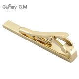 Golden Alloy Tie Clip Classic Meter Tie Bar Crystal Business Collar Pin