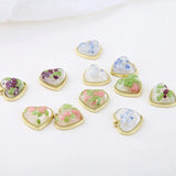 Colorful Heart Jelly Resin Charms Earring Pendants 30pcs
