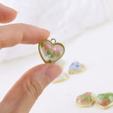 Colorful Heart Jelly Resin Charms Earring Pendants 30pcs