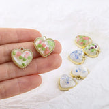 Colorful Heart Jelly Resin Charms Earring Pendants 30pcs