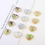 Colorful Heart Jelly Resin Charms Earring Pendants 30pcs