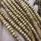 Golden Coral Strands Abacus Shape DIY Jewelry 4X8MM 5X9MM