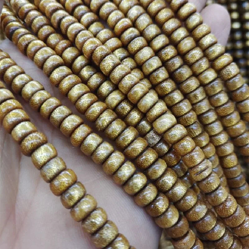 Golden Coral Strands Abacus Shape DIY Jewelry 4X8MM 5X9MM