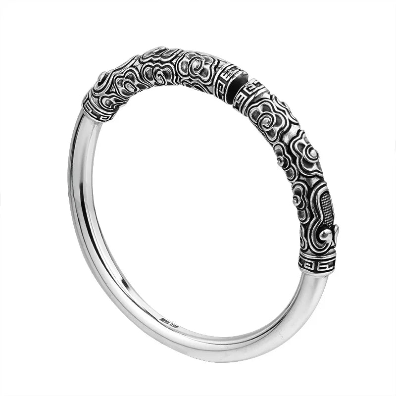 Golden Cudgel Men's Bracelet Monkey King Xiangyun Silver Bracelet