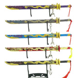 Golden Dragon Key Chain Bag Pendant Alloy Weapon Model Mini Katana Keych