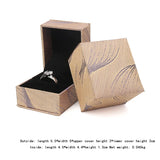 Golden Plastic Wedding Ring Packaging Silk Brocade Jewelry Necklace Storage Case