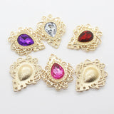 Golden Water Drop Acrylic Button 10Pcs/Lot DIY Sewing Clothing Accessories