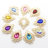 Golden Water Drop Acrylic Button 10Pcs/Lot DIY Sewing Clothing Accessories