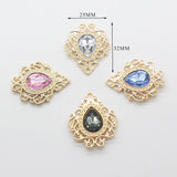Golden Water Drop Acrylic Button 10Pcs/Lot DIY Sewing Clothing Accessories
