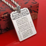 Golden Light Curse Tag Necklace Taoist Jewelry with Pendant