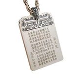 Golden Light Curse Tag Necklace Taoist Jewelry with Scripture Pendant