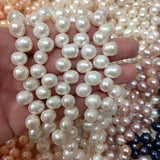 Natural Freshwater Pearl Rice Beads 9-10mm Baroque DIY Necklace Materials