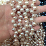 Natural Freshwater Pearl Rice Beads 9-10mm Baroque DIY Necklace Materials