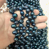 Natural Freshwater Pearl Rice Beads 9-10mm Baroque DIY Necklace Materials