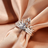 Gorgeous 925 Crown Ring with AAAA Zircon for Women