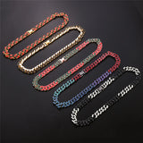Goth Necklace Hip Hop Chain Enamel Necklace 13MM Heavy Cuban Chains