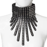 Goth Punk Leather Choker Necklace Gothic Collar