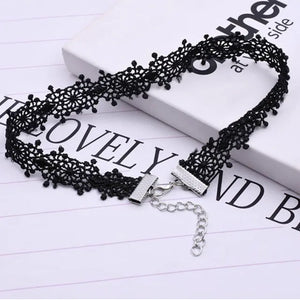 Gothic Lace Leather Velvet Tattoo Choker Necklaces For Women
