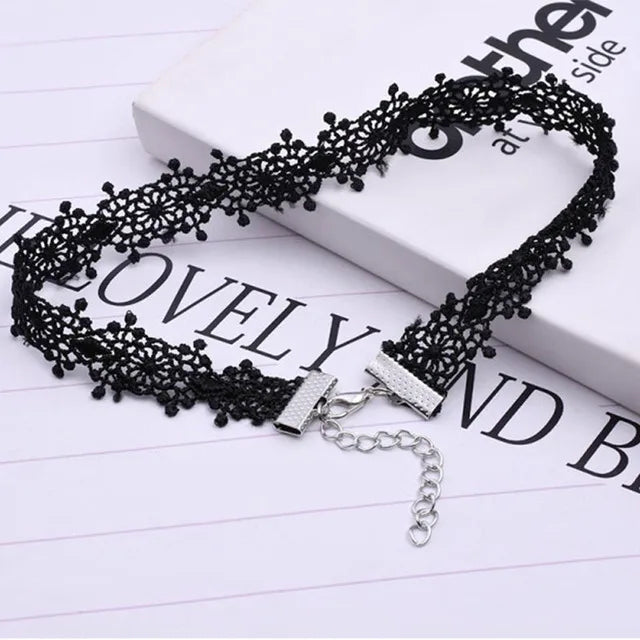Gothic Lace Leather Velvet Tattoo Choker Necklaces For Women