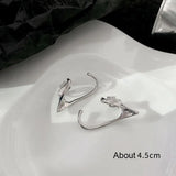 Gothic Elf Ear Cuffs Piercing Earrings Silver Punk Tassel Earrings Goth Jewelry
