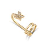 Gothic Metal Thin Nail Rings Butterfly Shape Rings