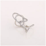 Gothic Metal Thin Nail Rings Butterfly Shape Rings