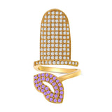 Gothic Metal Thin Nail Rings Fingertip Cover Ring Jewelry Gift