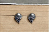 Gothic Punk 925 Silver Skull Stud Earring