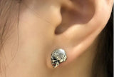Gothic Punk 925 Silver Skull Stud Earring