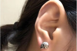 Gothic Punk 925 Silver Skull Stud Earring