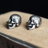 Gothic Punk 925 Silver Skull Stud Earring