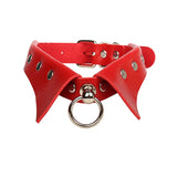 Gothic Punk Leather Choker Necklace Rivet Heart Cross Collar