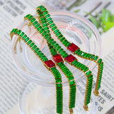 Gothic Stainless Steel Bangles Red Zircon Friendship Bracelet