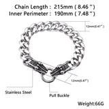 Gothic Stainless Steel Double Dragon Head Bracelet Men Charm Link Chain Male