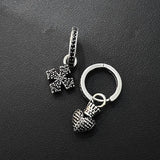 Gothic Style 925 Sterling Silver Cross Heart Earrings Charms Y2K Earrings