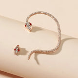 Gothic Snake Earrings Rhinestone Animal Design for Women - 1 Pair