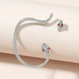 Gothic Snake Earrings Rhinestone Animal Design for Women - 1 Pair
