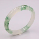 Jadeite Bracelet 10mm Dark Green Spot Bangle 60mm