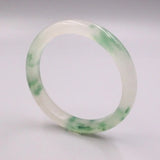 Jadeite Bracelet 10mm Dark Green Spot Bangle 60mm