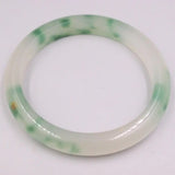 Jadeite Bracelet 10mm Dark Green Spot Bangle 60mm