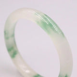 Jadeite Bracelet 10mm Dark Green Spot Bangle 60mm