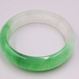 Delicate Smooth Jadeite Bangle 16mm Green 60mm
