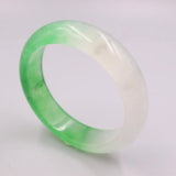 Delicate Smooth Jadeite Bangle 16mm Green 60mm